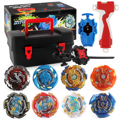 12-Piece Burst Spinning Top Attack Set with Dual Launchers, Battle Tops Toolbox Gift