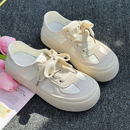 Pink satin white shoes for women