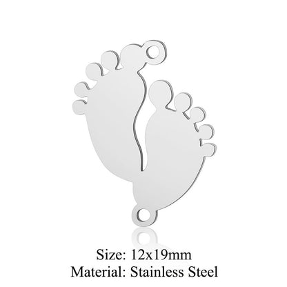 5Pcs/Pack Boy Girl Titanium Steel Pendant Family DIY