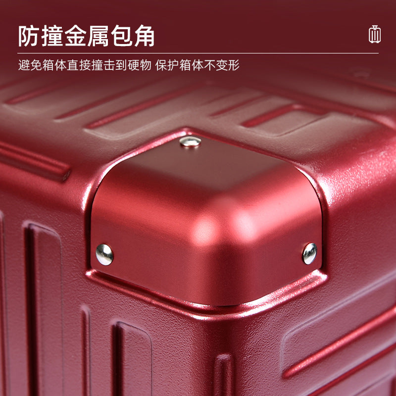 Anti-drop red wedding trolley case