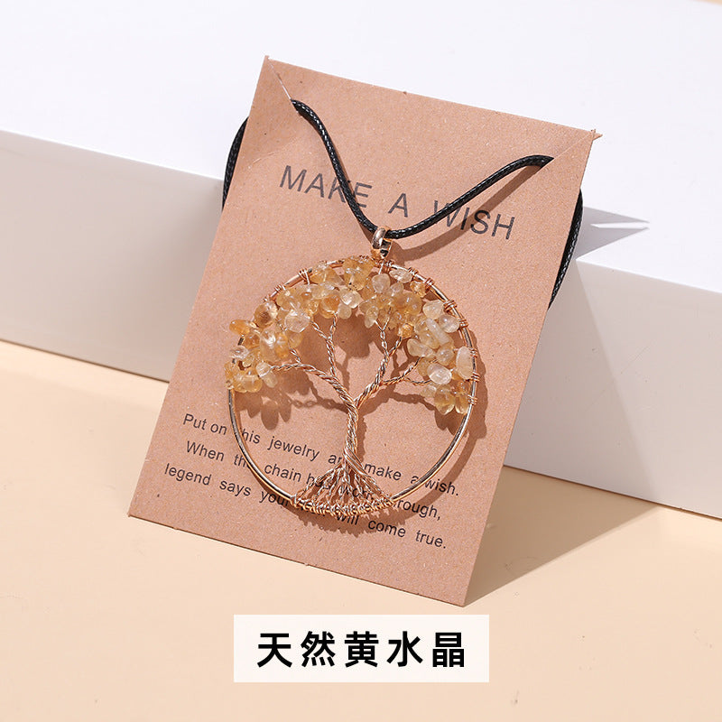 Natural colorful crystal gravel fortune tree