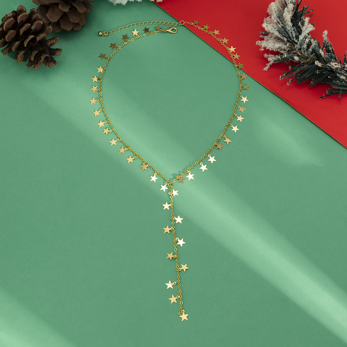 Christmas wind velvet star necklace