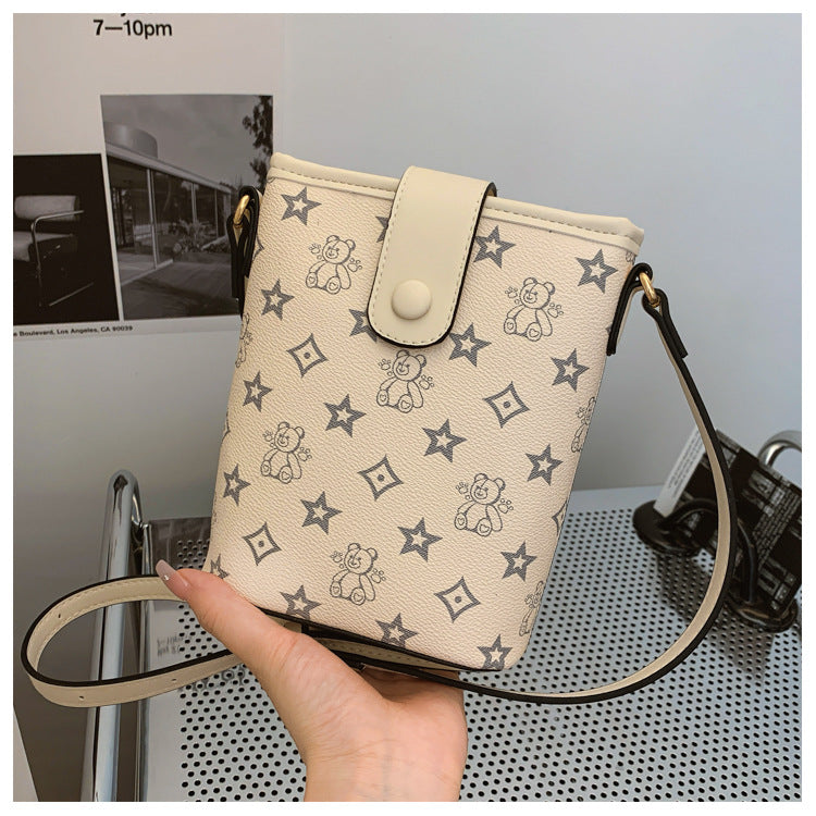 Printed women's bag mobile phone bag