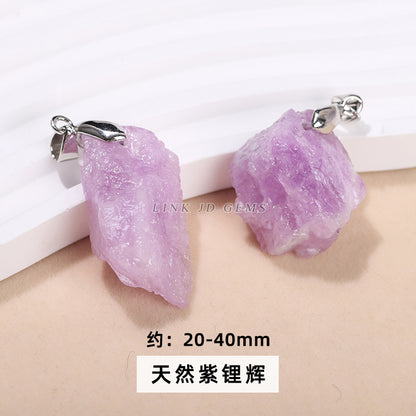 Crystal irregular rough stone pendant