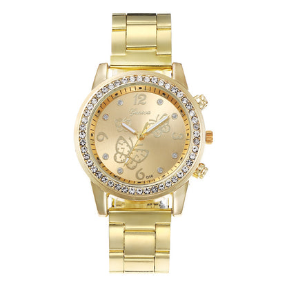 Alloy Diamond Ladies Butterfly Watch