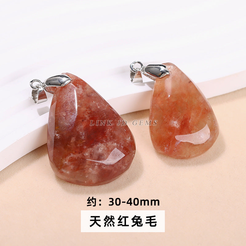 Crystal irregular rough stone pendant