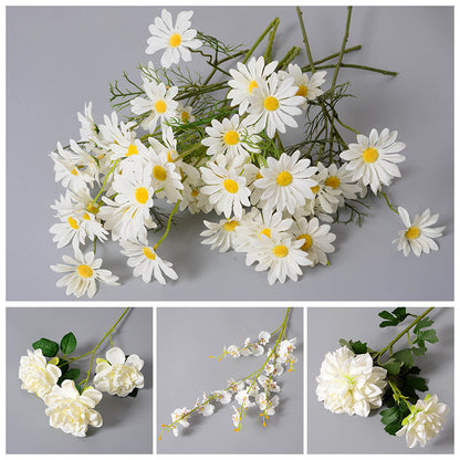 White artificial flowers