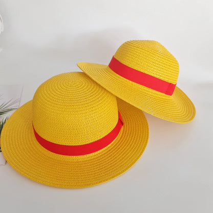 One Piece Luffy Style Straw Hat Outdoor Sun Protection COSPLAY