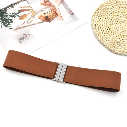 Wide waist seal elastic belt fashion