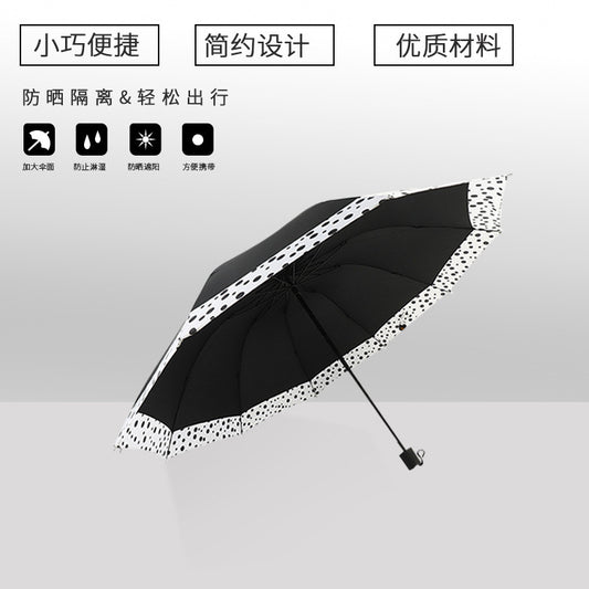 Oversized Polka Dot Double-Person Umbrella 10 Ribs Windproof