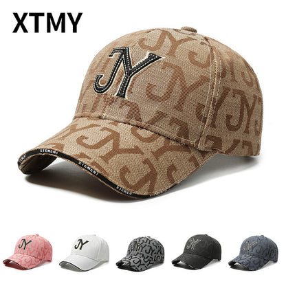 Korean Letter Soft Brim Sun Protection Baseball Cap