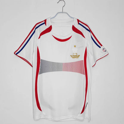 Camiseta retro de manga corta de Zidane Henry de Mbappé de Francia 82-06 