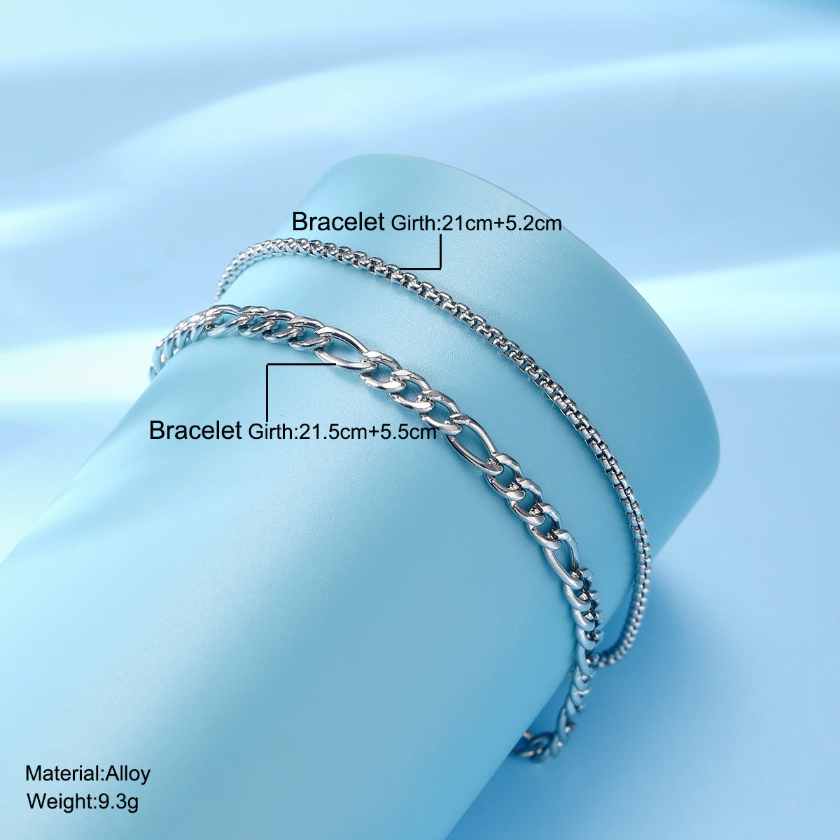 Stainless Steel Flat Chain Bracelet