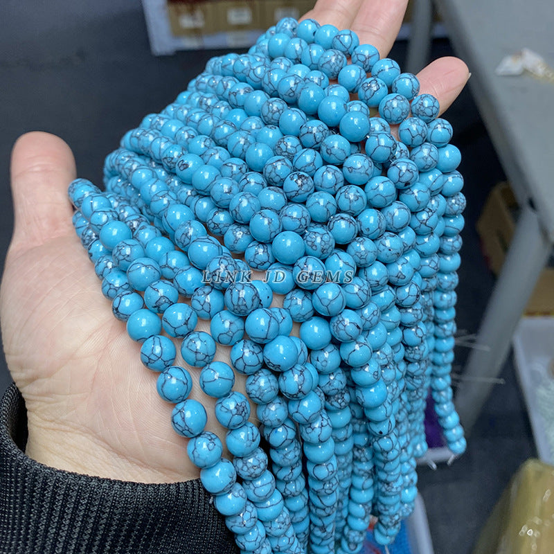 Synthetic light blue turquoise loose beads