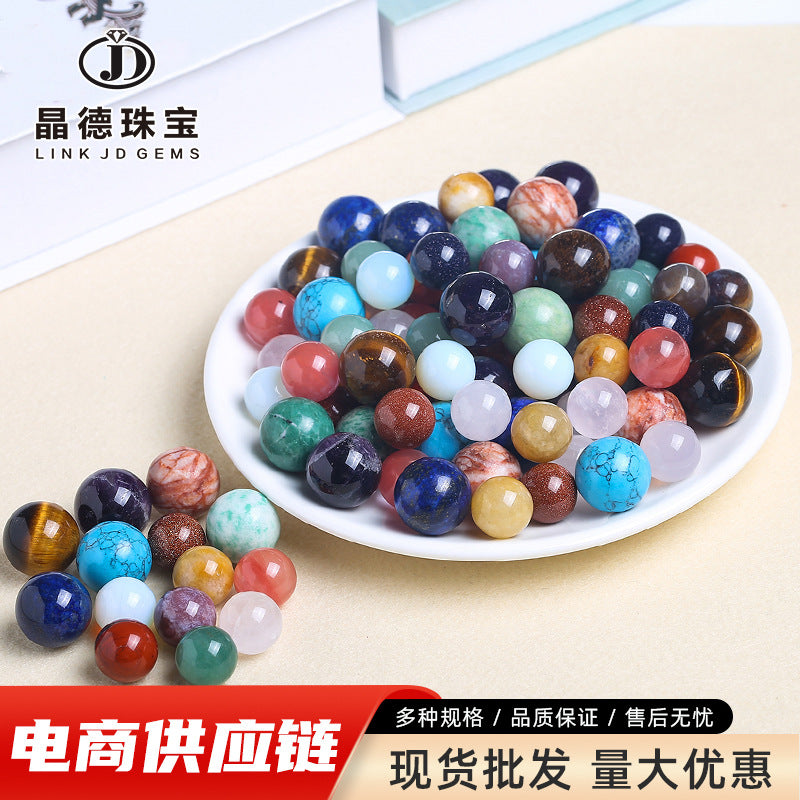 Natural stone non-porous beads round beads