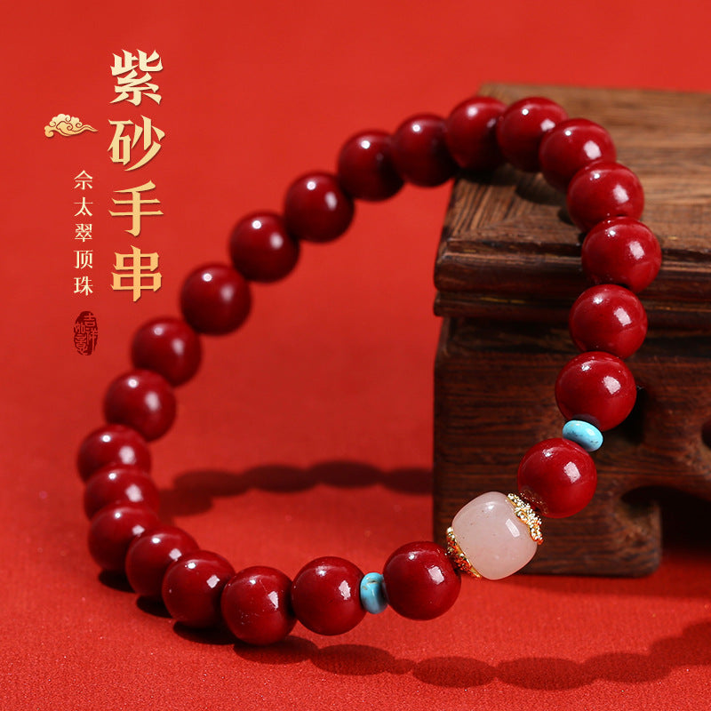 Purple sand She Taicui top bead bracelet