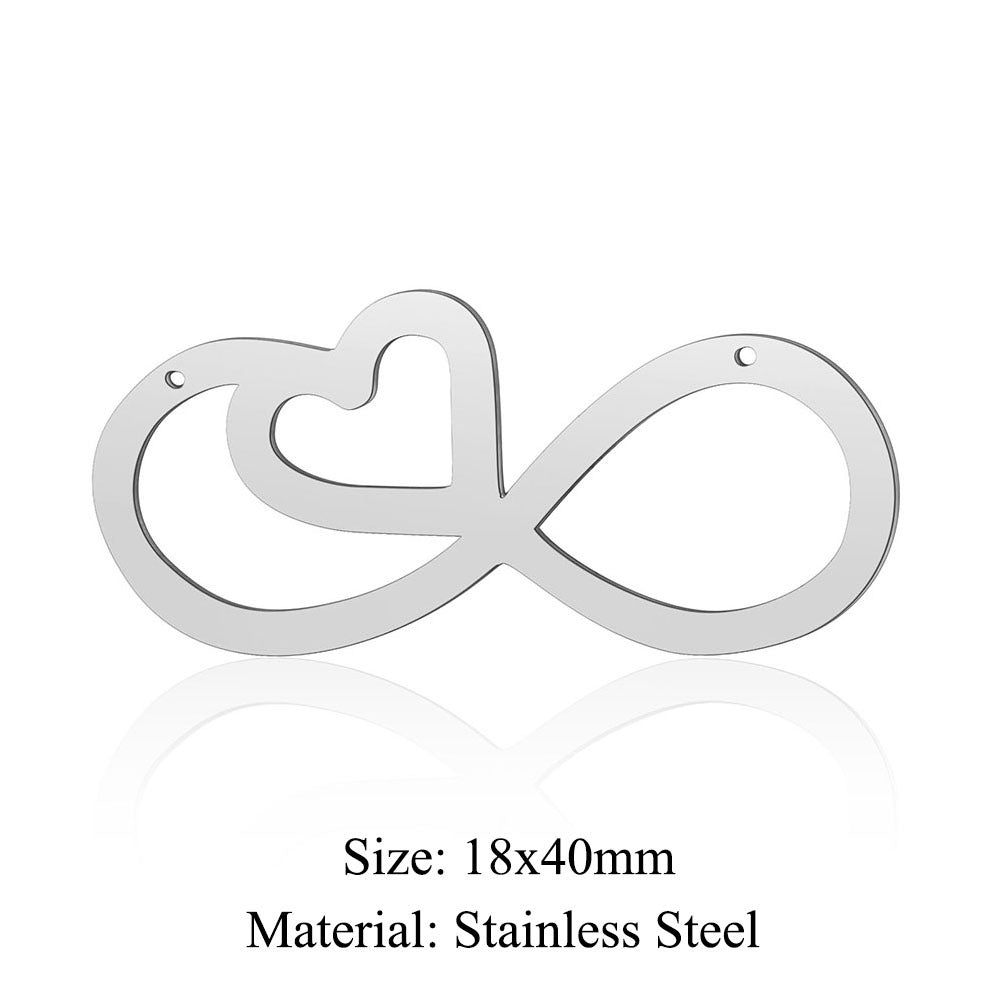 5 pcs/titanium-covered steel infinite symbol life tree love accessories