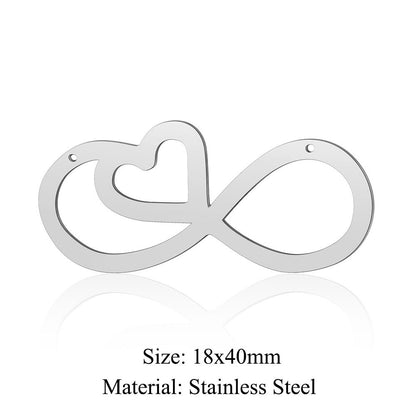 5 pcs/titanium-covered steel infinite symbol life tree love accessories