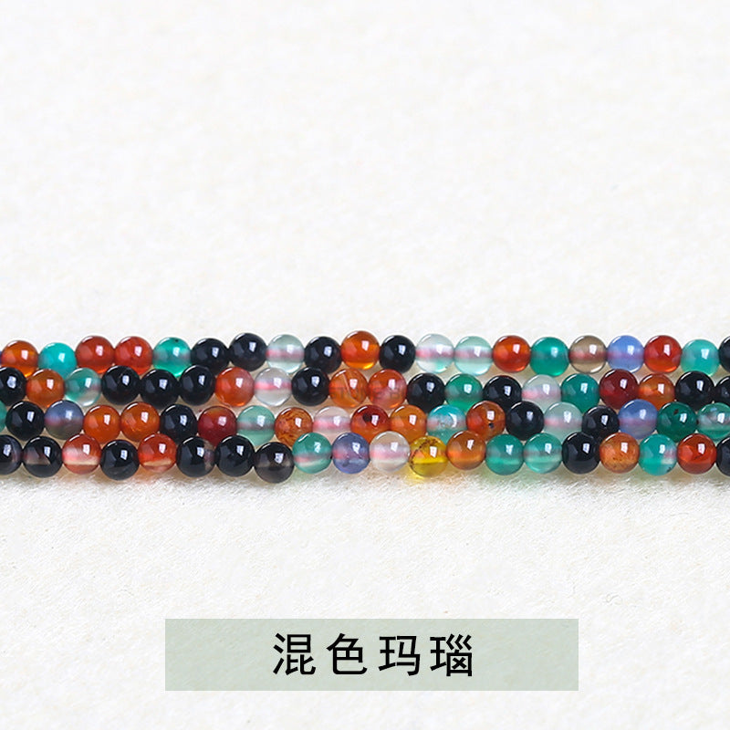 3Mm Natural Crystal Colorful Tourmaline Beads Loose Beads