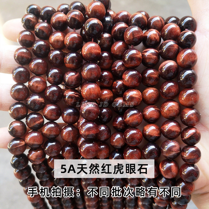 Colored tiger's eye beads