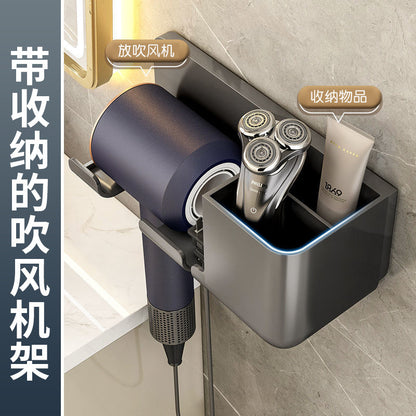 Hair Dryer Holder, No-Drill Wall Mount for Bathroom