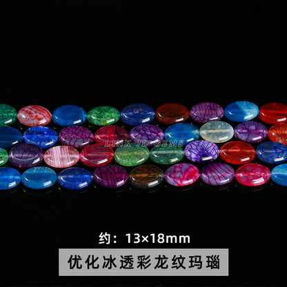 Color dragon agate water drop loose beads