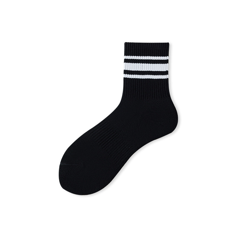 Golf Cushioned Breathable Towel Bottom Sports Mid-Calf Socks