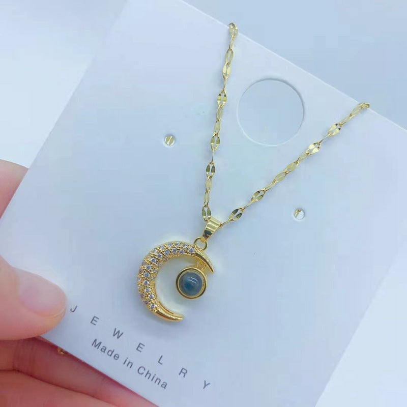 Star Moon Pendant Necklace