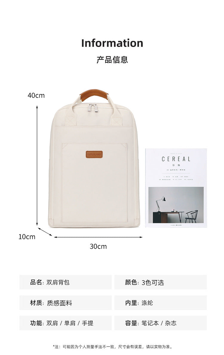 Backpack can print logo.