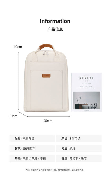 Backpack can print logo.