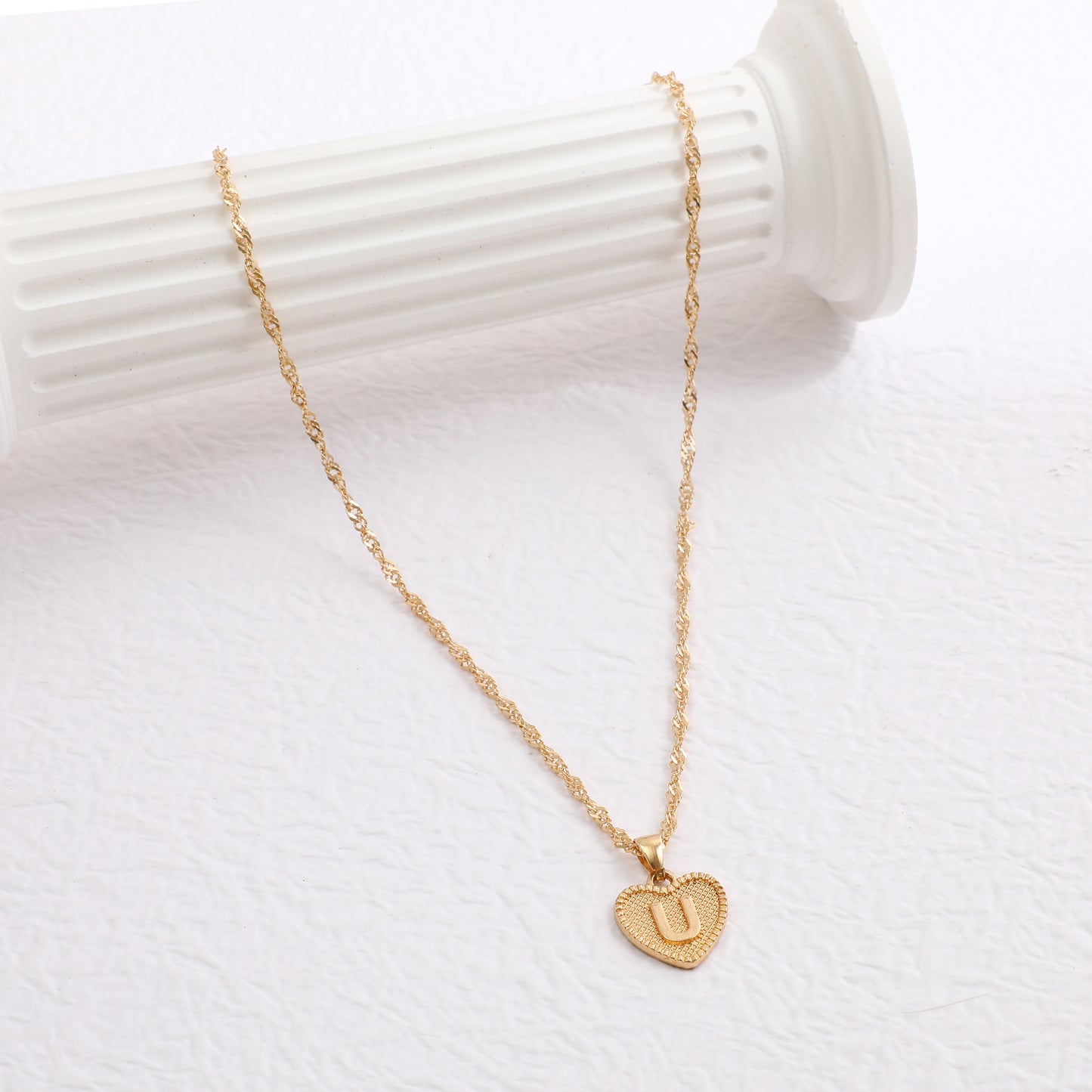 Hot selling heart letter necklace