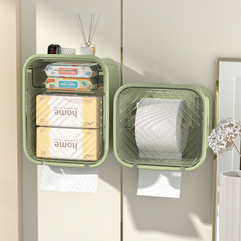 Simple Wall-Mounted Organizer, No-Punch Tissue Holder