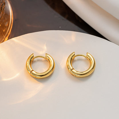 Geometric Stainless Steel Round Earrings for Women