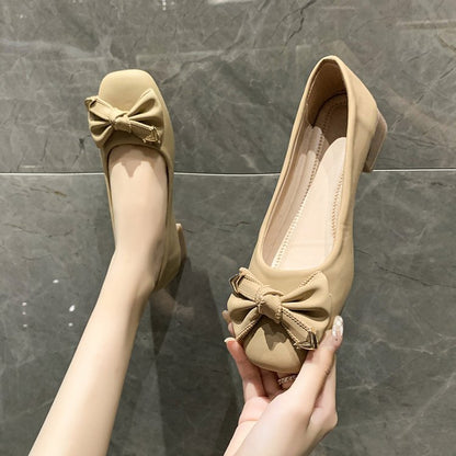 Bow flat shoes