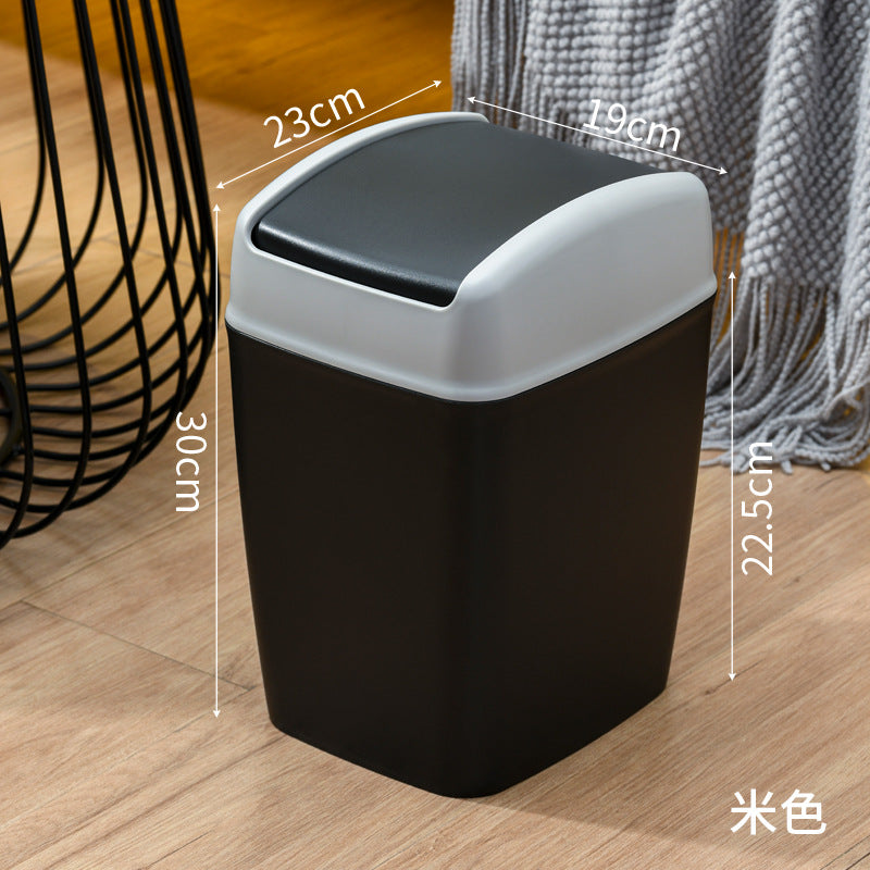 High-End Square Trash Bin with Lid