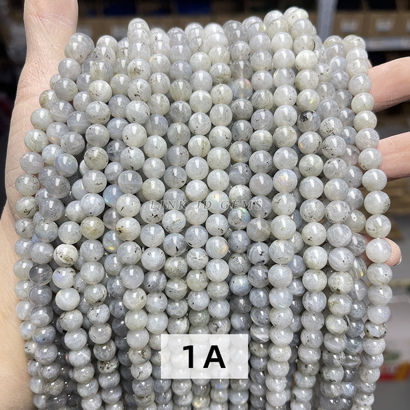 7A grade natural strong light gray moonlight loose beads