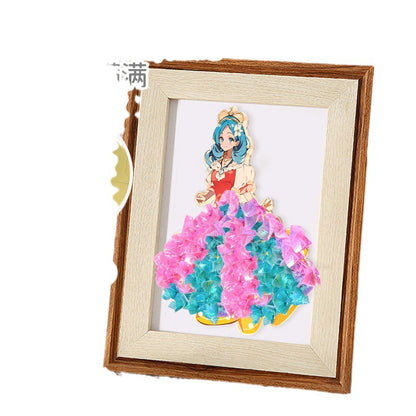 Dreamy Princess Changeable Dress-Up DIY Poke Painting Puzzle Toy