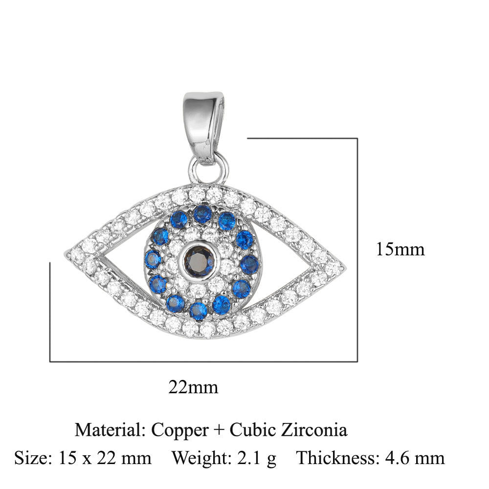 Copper Zircon Pendant Devil's Eye