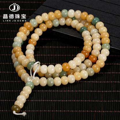 Pulsera de 108 cuentas de Buda con raíz de Bodhi de Duobao 