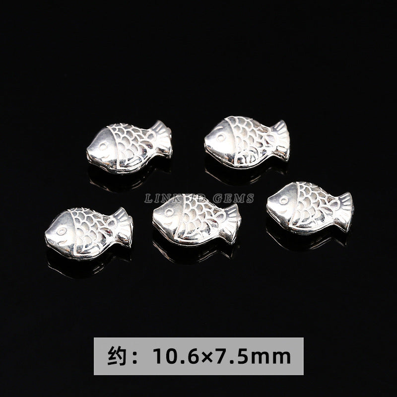 S925 silver bead spacer accessories flower tray snowflake spacer