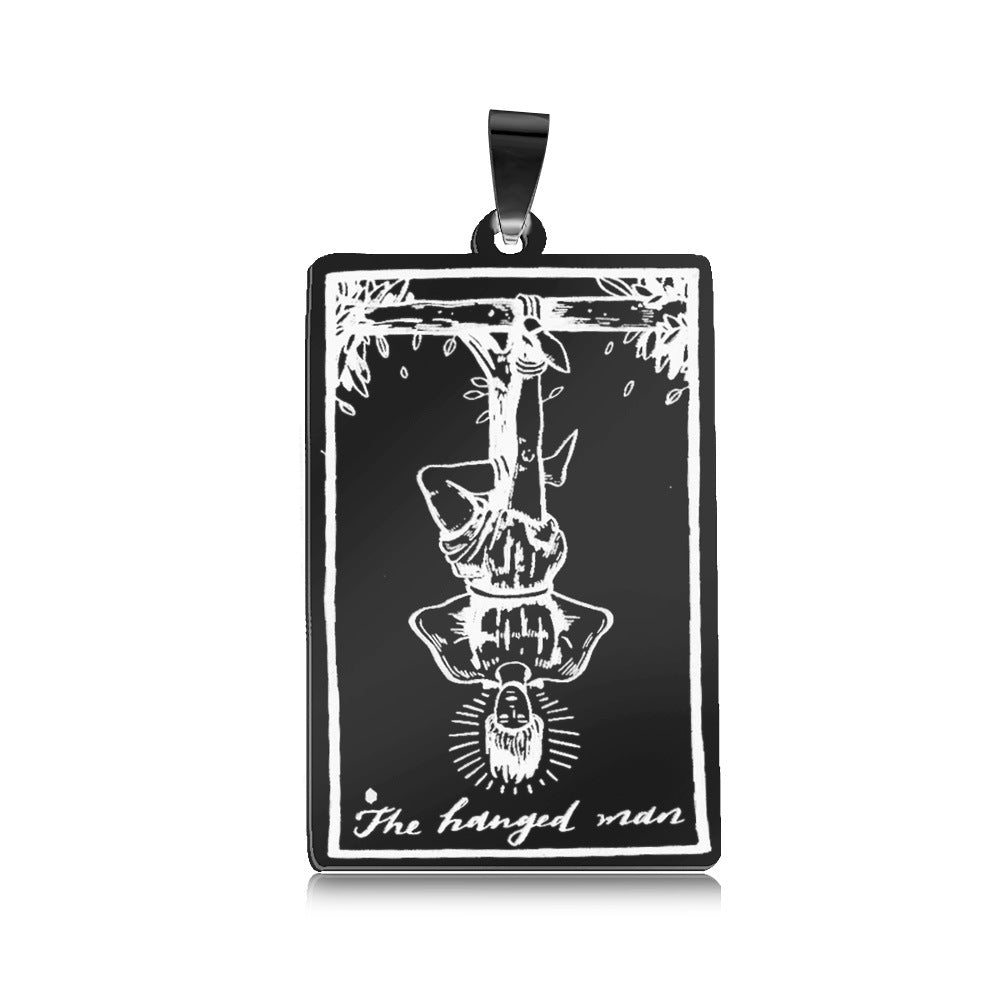 5 pcs/bag gun black tarot brand titanium steel pendant