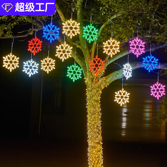 Outdoor waterproof LED snowflake light string lights