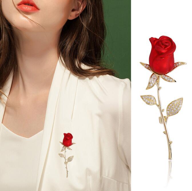 Elegant Rose Brooch