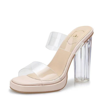 Crystal slippers women's sandals