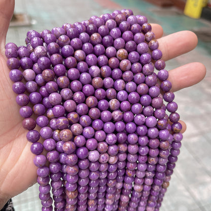 A + grade natural purple mica loose beads