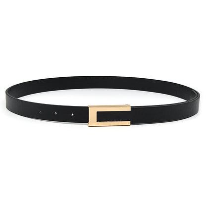 Trendy women's thin belt