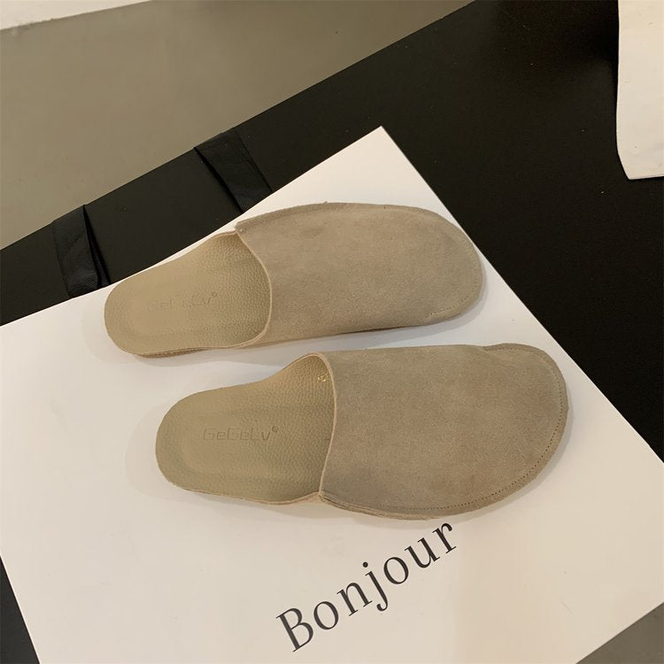 Flat bottom matte slippers