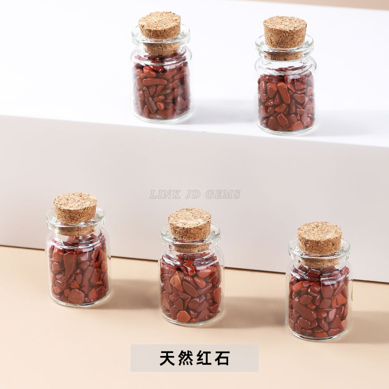 Natural crystal gravel wishing bottle