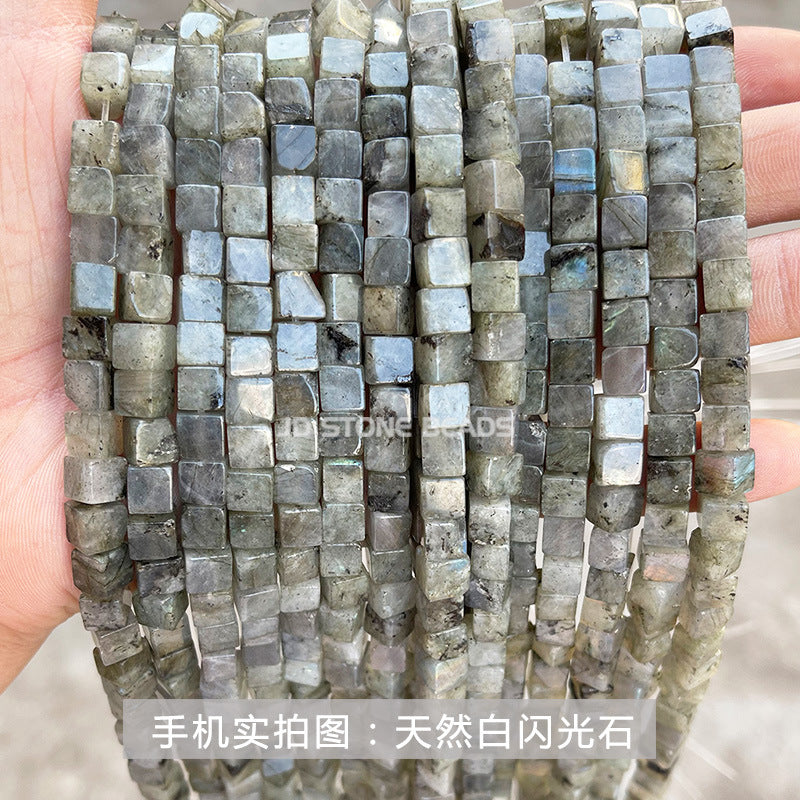 6Mm square loose bead crystal jade