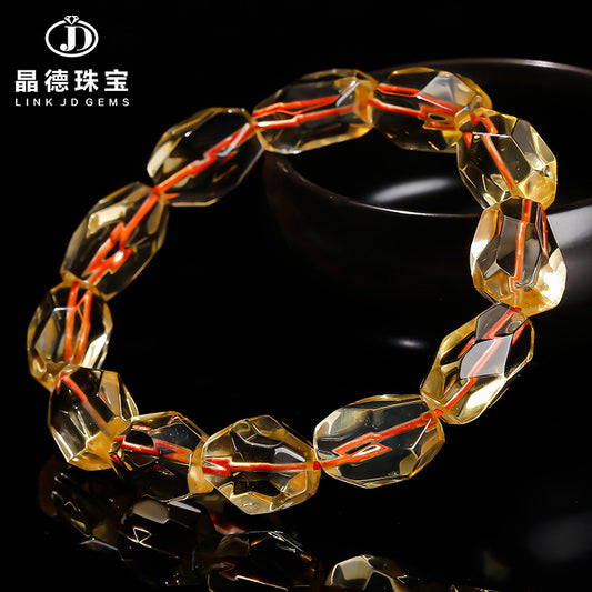 7A Natural Brazilian Citrine Cut-Up Bracelet